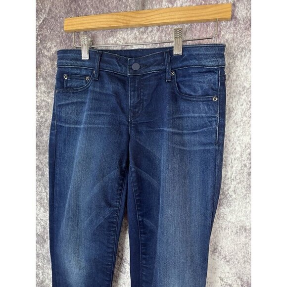 Gap Jeans Womens 25 / 0 r 1969 Blue Skinny Bootcut Low Rise 70s Boho Retro City - Picture 2 of 12